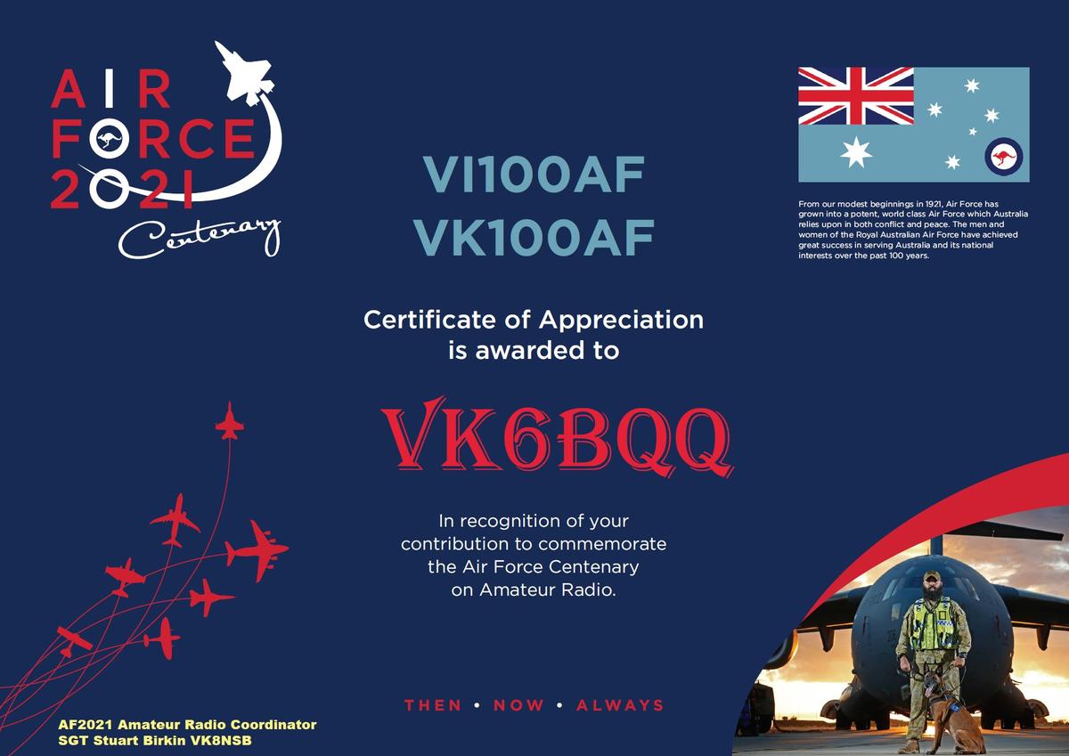 RAAF_100_Certificate RAAF 100 Certificate